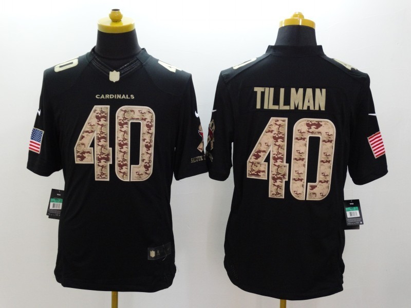 Men's Arizona Cardinals Pat Tillman #40 Black Authentic Jersey